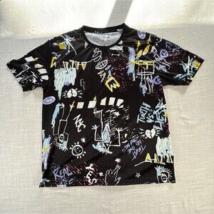 Fresh Prints of Bel Air‎ Multi-Color Printed Shirt Adult  2X - HEM UNDONE